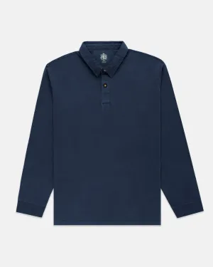 NAVY SOLID RUGBY SHIRT