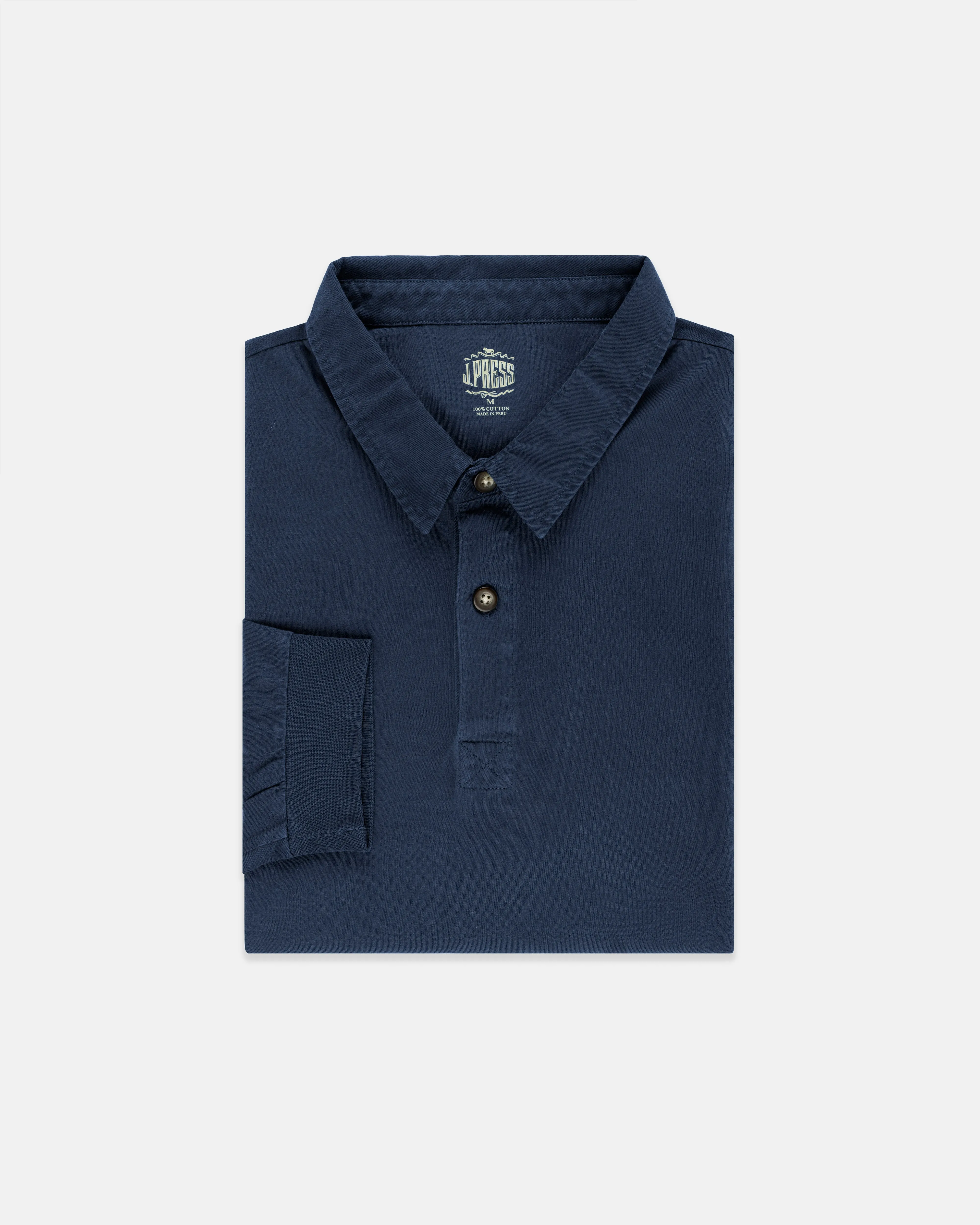 NAVY SOLID RUGBY SHIRT