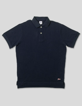 NAVY PIQUE PENNANT POLO