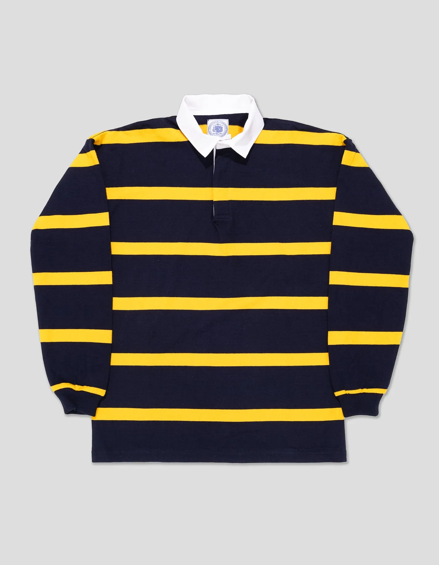 NAVY/GOLD STRIPE RUGBY SHIRT