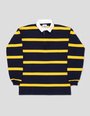 NAVY/GOLD STRIPE RUGBY SHIRT