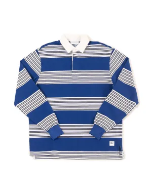 NAVY/WHITE TRACK STRIPE RUGBY SHIRT