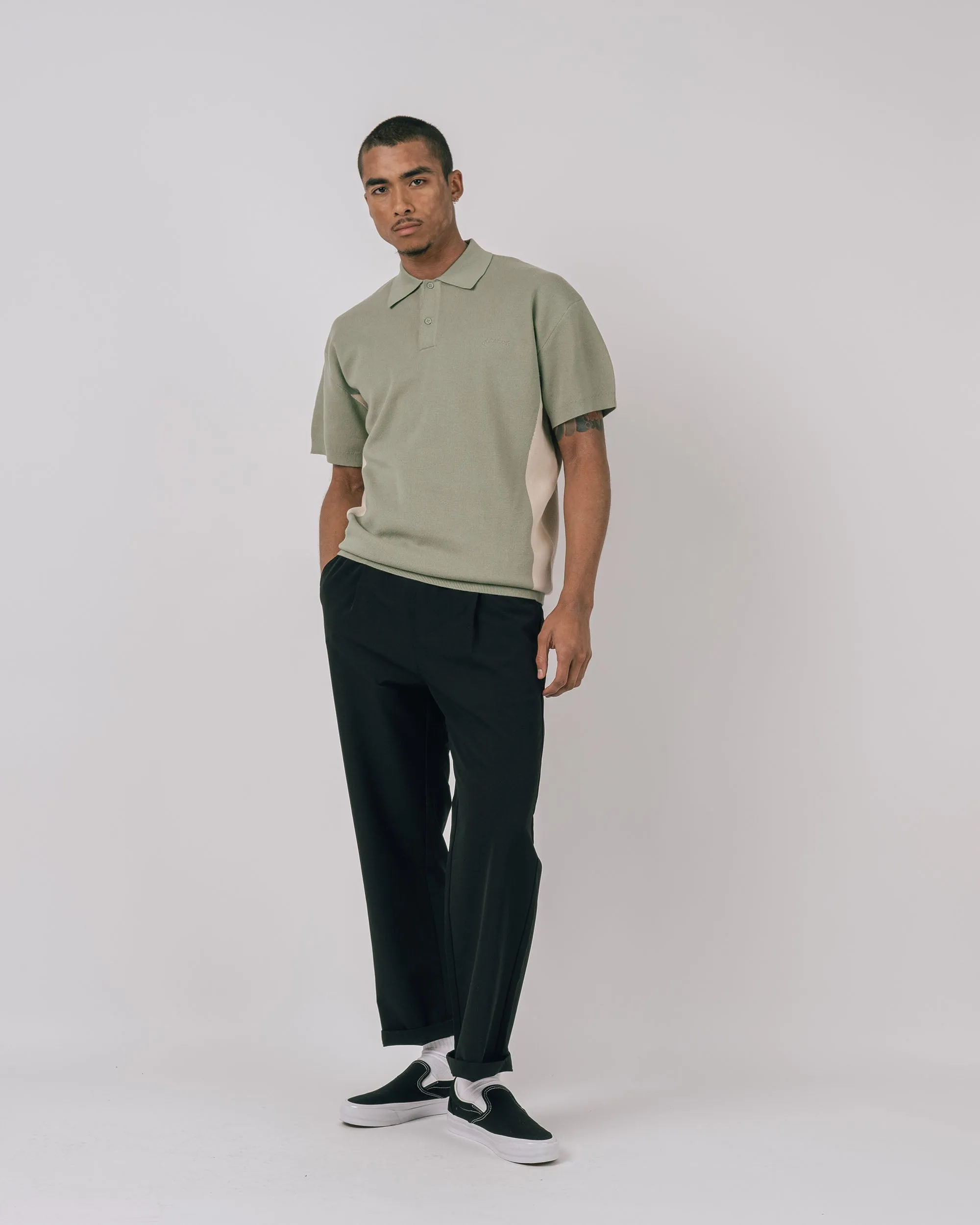 Newton S/S Knit Polo Sweater