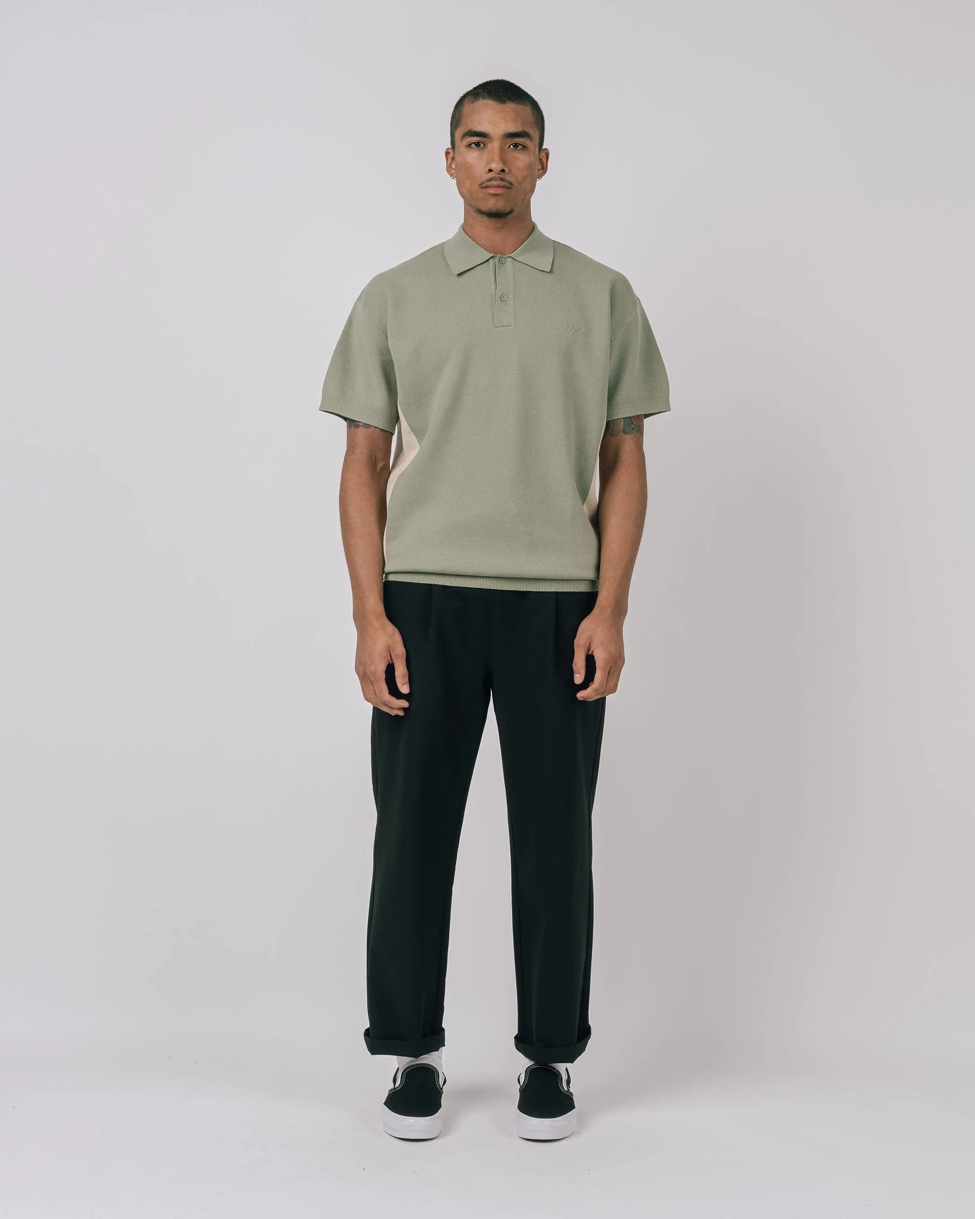 Newton S/S Knit Polo Sweater