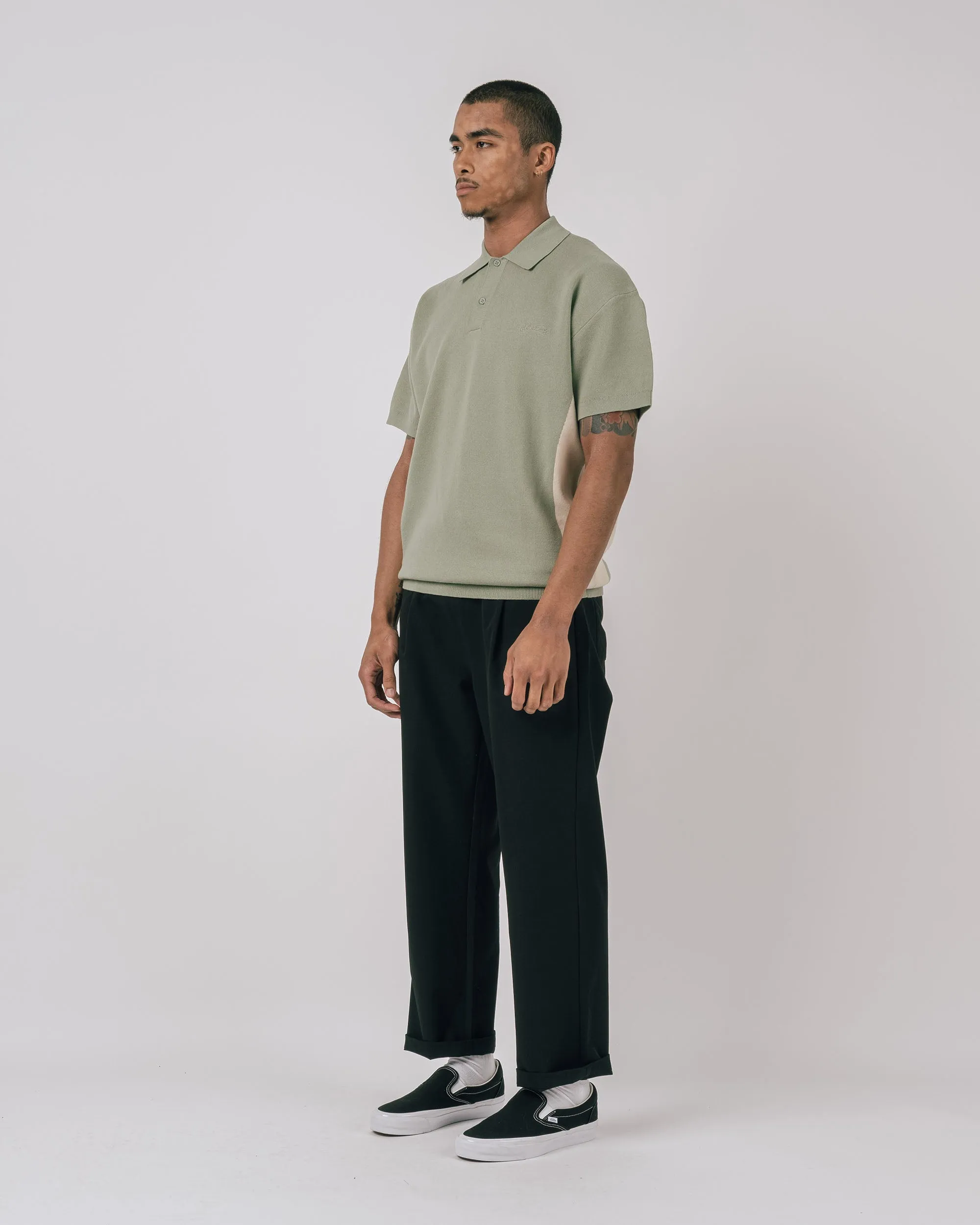 Newton S/S Knit Polo Sweater