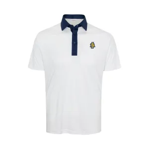 North Carolina A&T Semi-Spread Collar Polo Austin White with Navy Accent