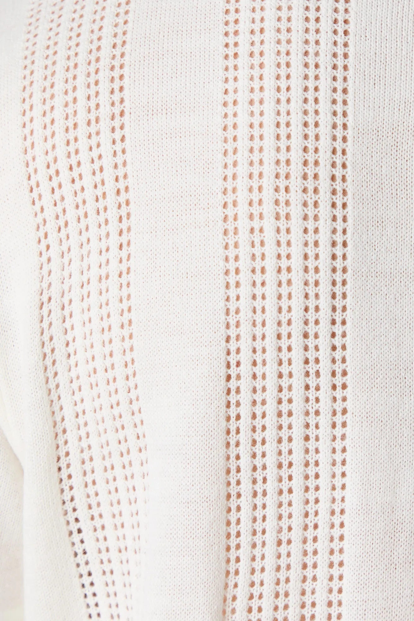 Open Knit Polo Top