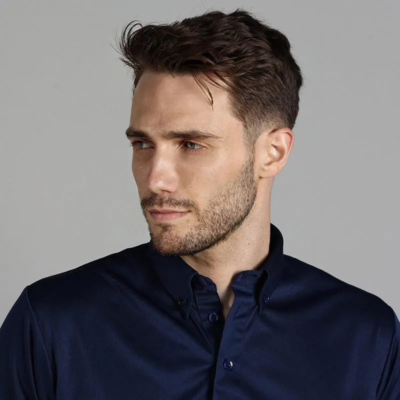 Oxford Button Down Collar Polo Navy Blue