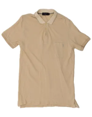 PAUL SMITH Mens Polo Shirt Medium Beige Cotton