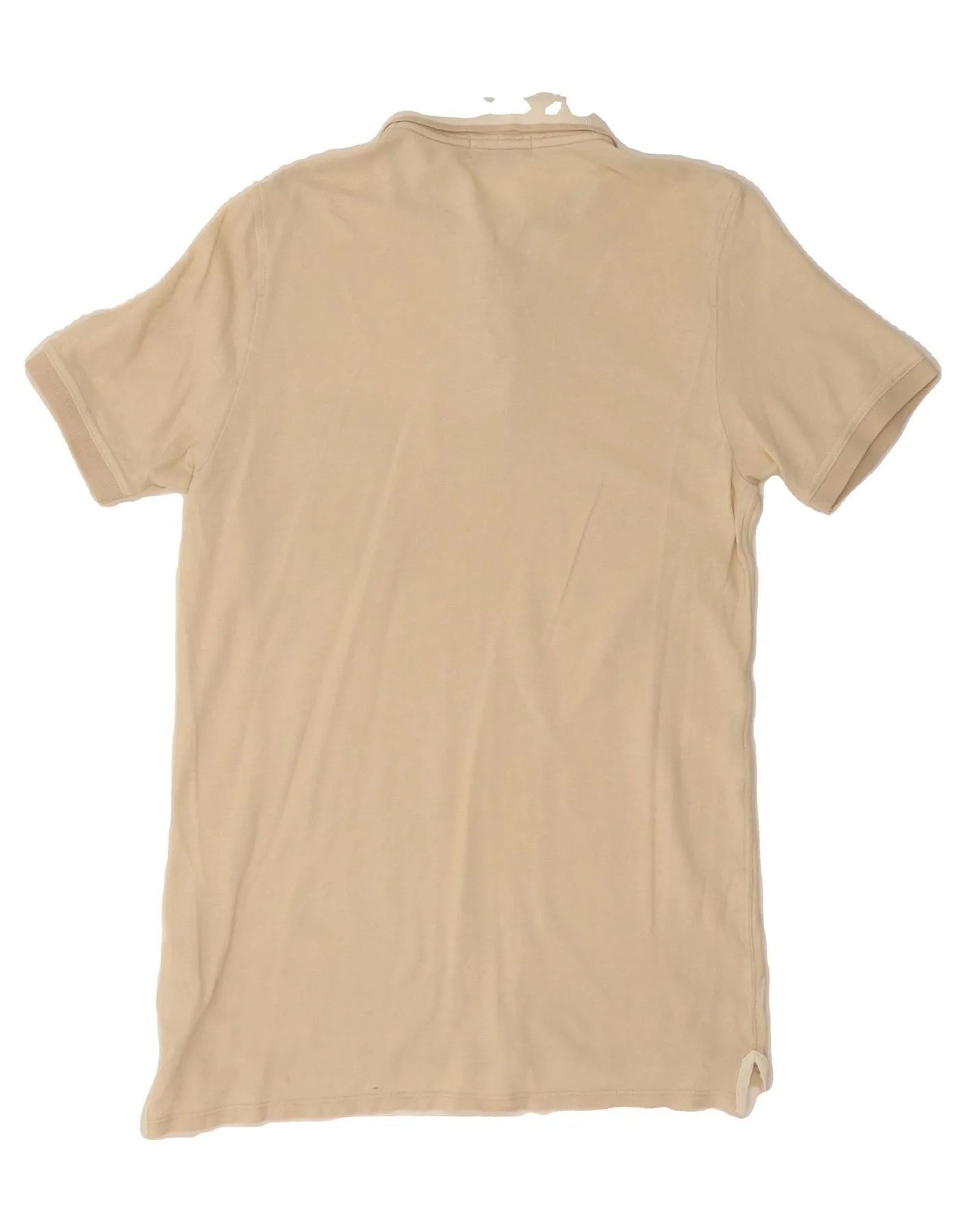 PAUL SMITH Mens Polo Shirt Medium Beige Cotton
