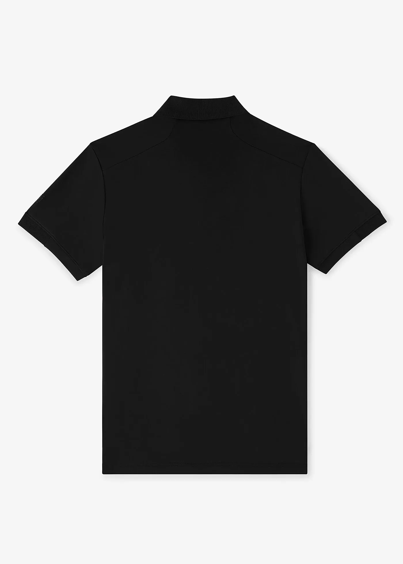Performance Tipped Polo | Black w/White Tipping