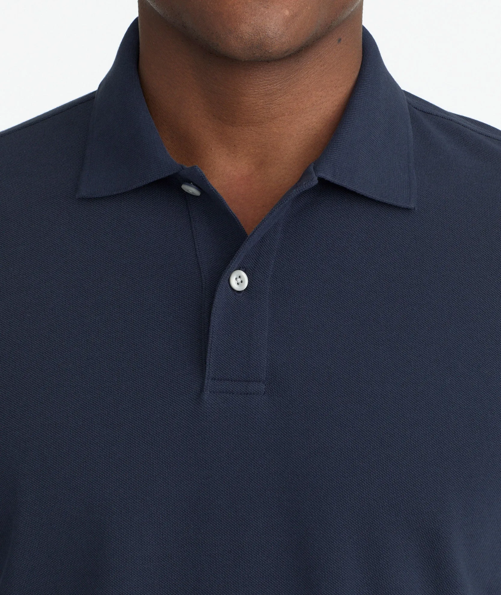 Pique Long-Sleeve Polo - FINAL SALE