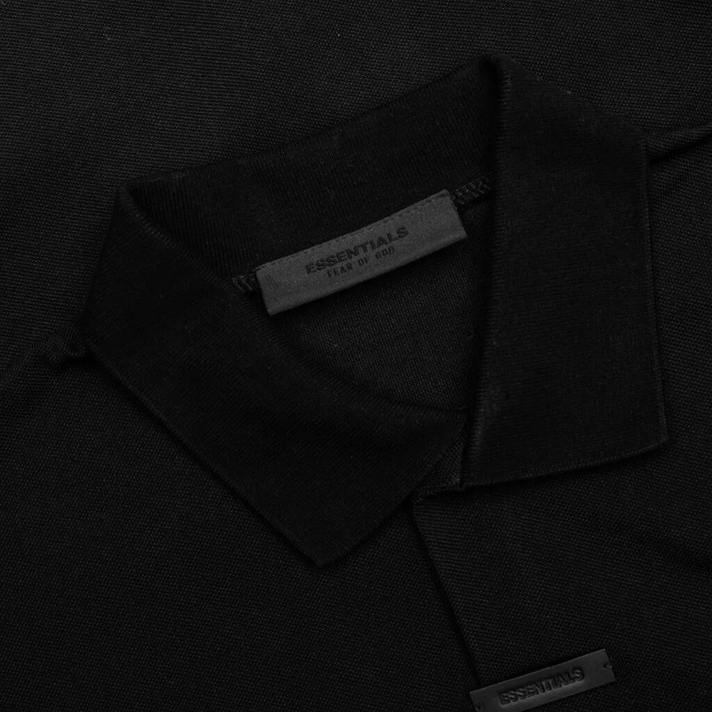 Pique L/S Polo - Black