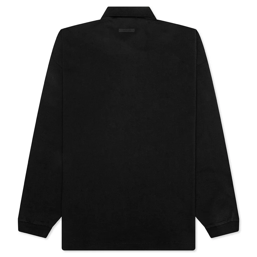 Pique L/S Polo - Black