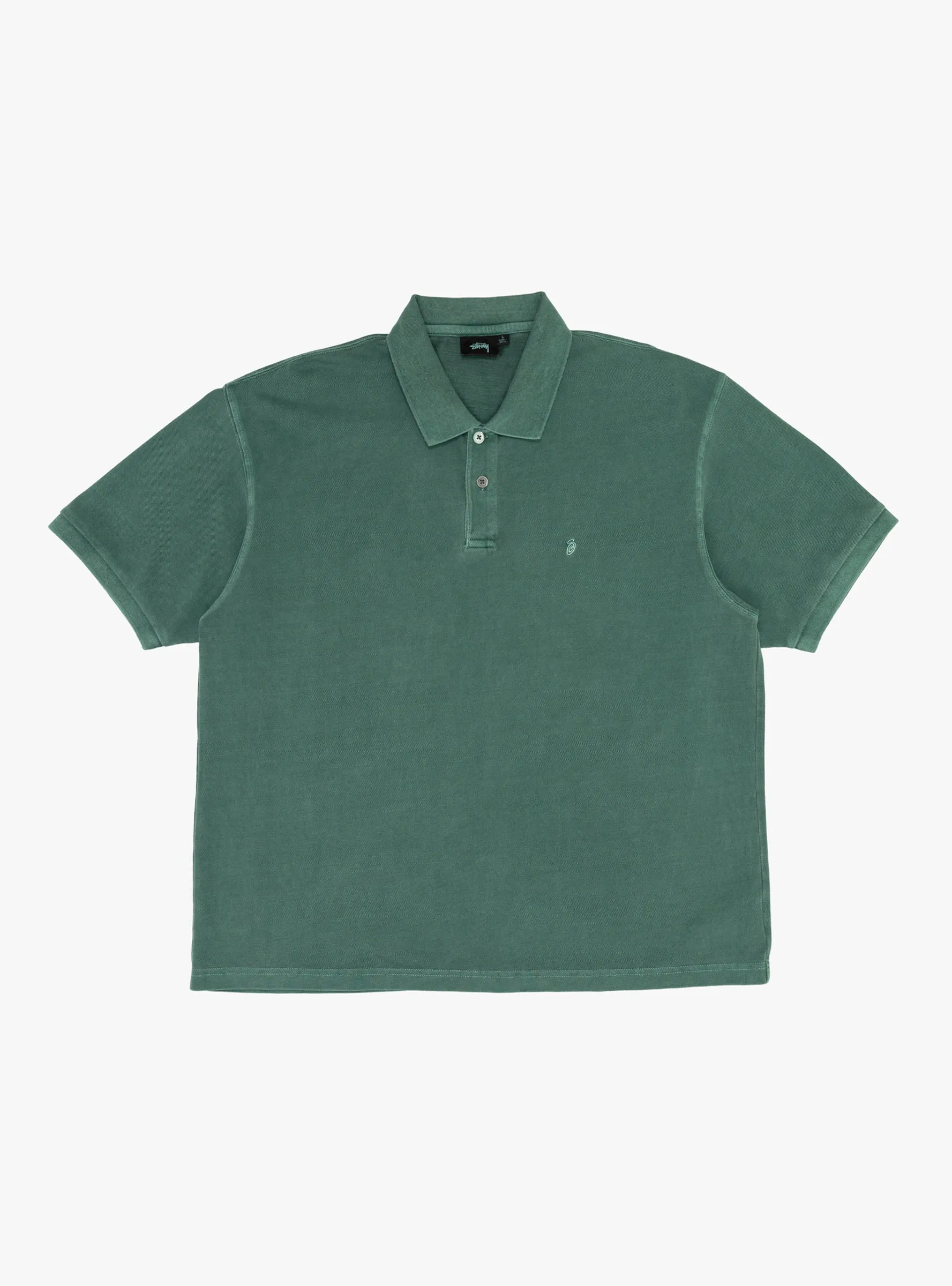 Pique Polo Pigment Dyed Green