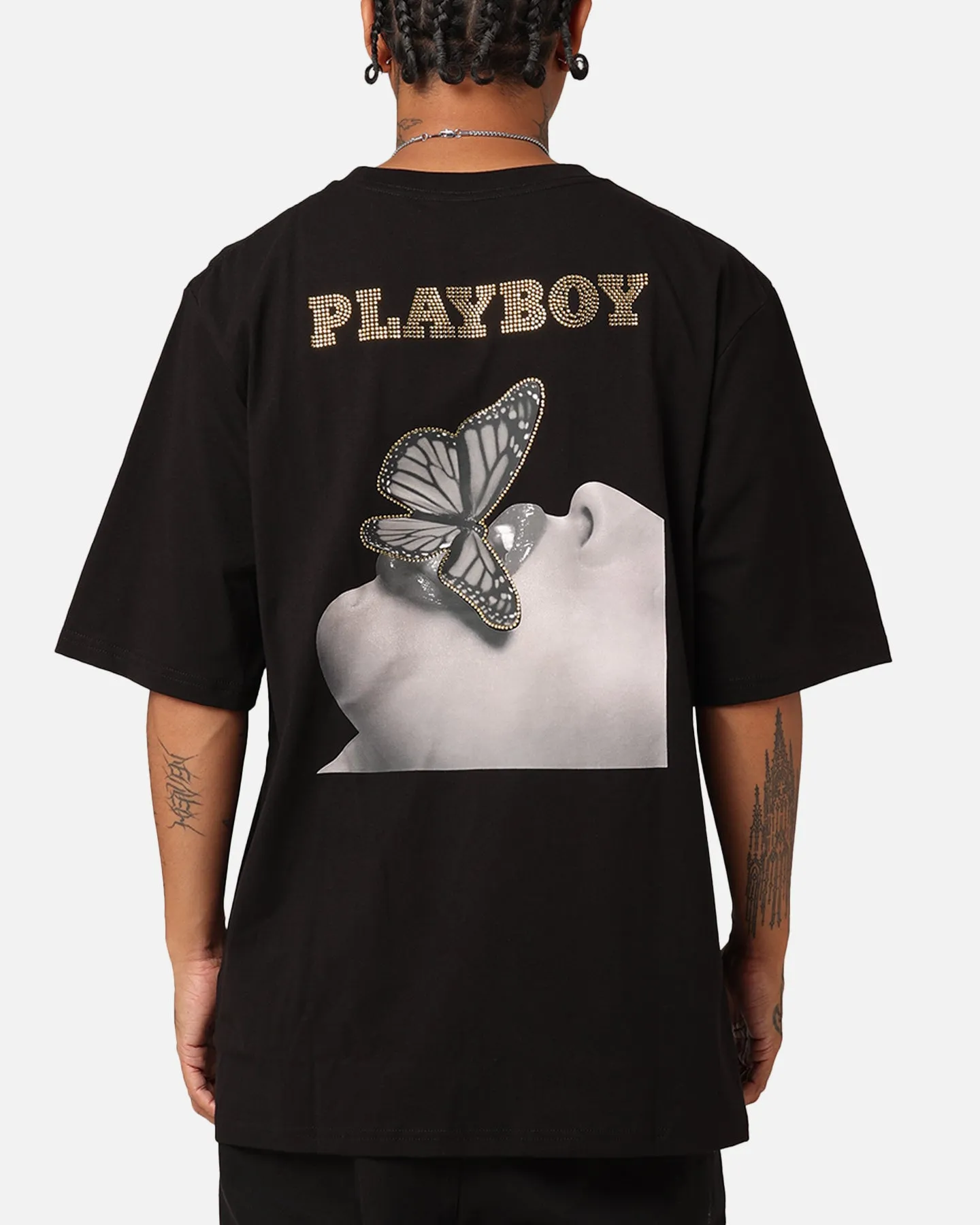 Playboy Diamanté T-Shirt Black
