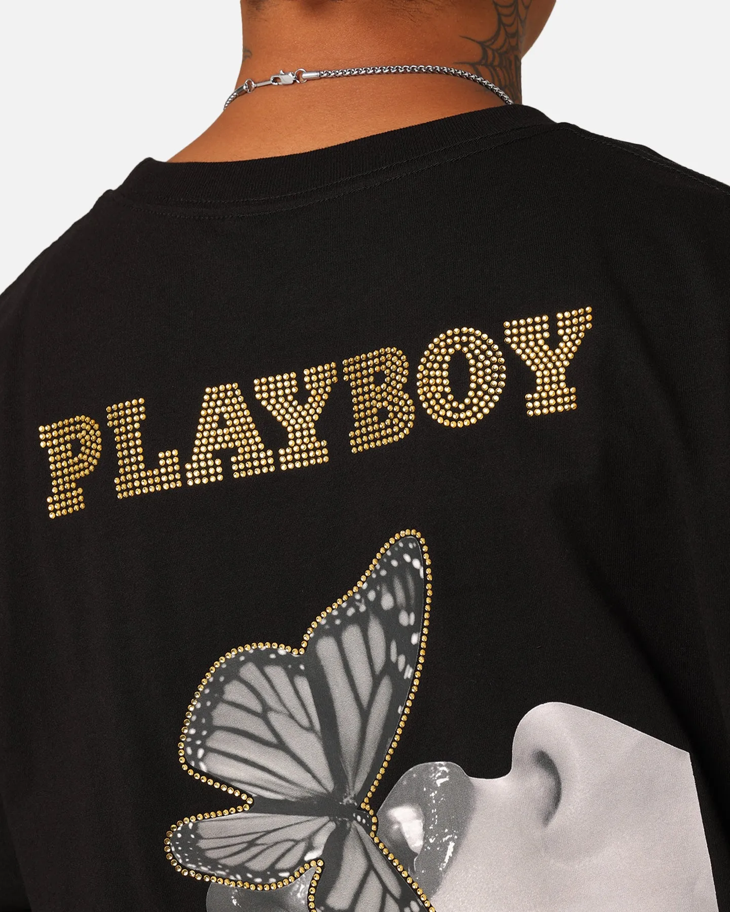 Playboy Diamanté T-Shirt Black