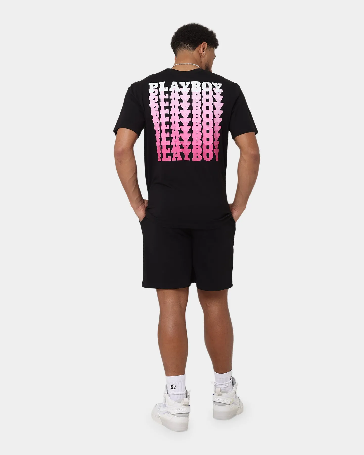 Playboy Stack Blend T-Shirt Black Magenta