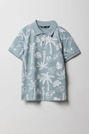 Polo avec motif tropical pour garçon