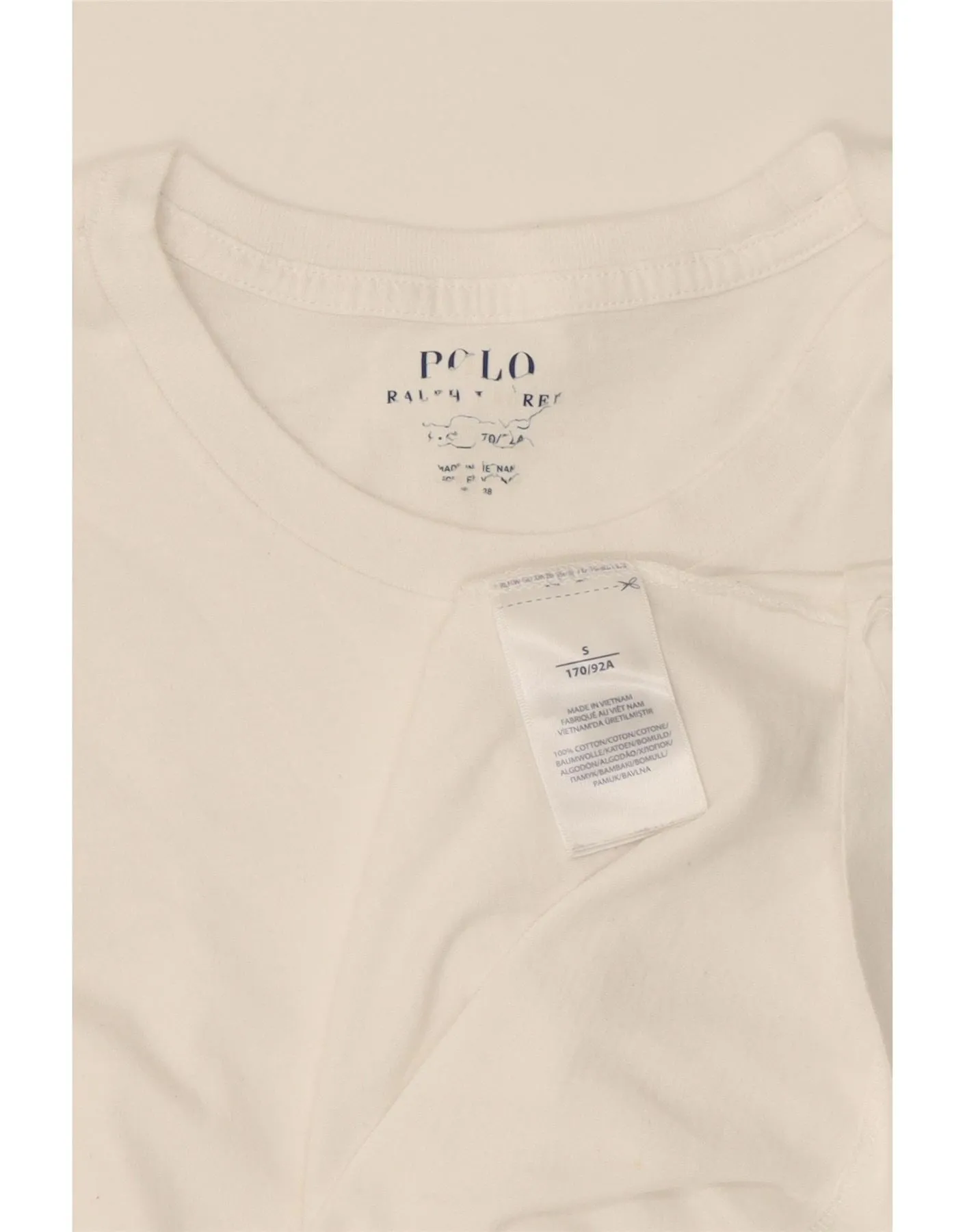 POLO RALPH LAUREN Mens T-Shirt Top Small White Cotton