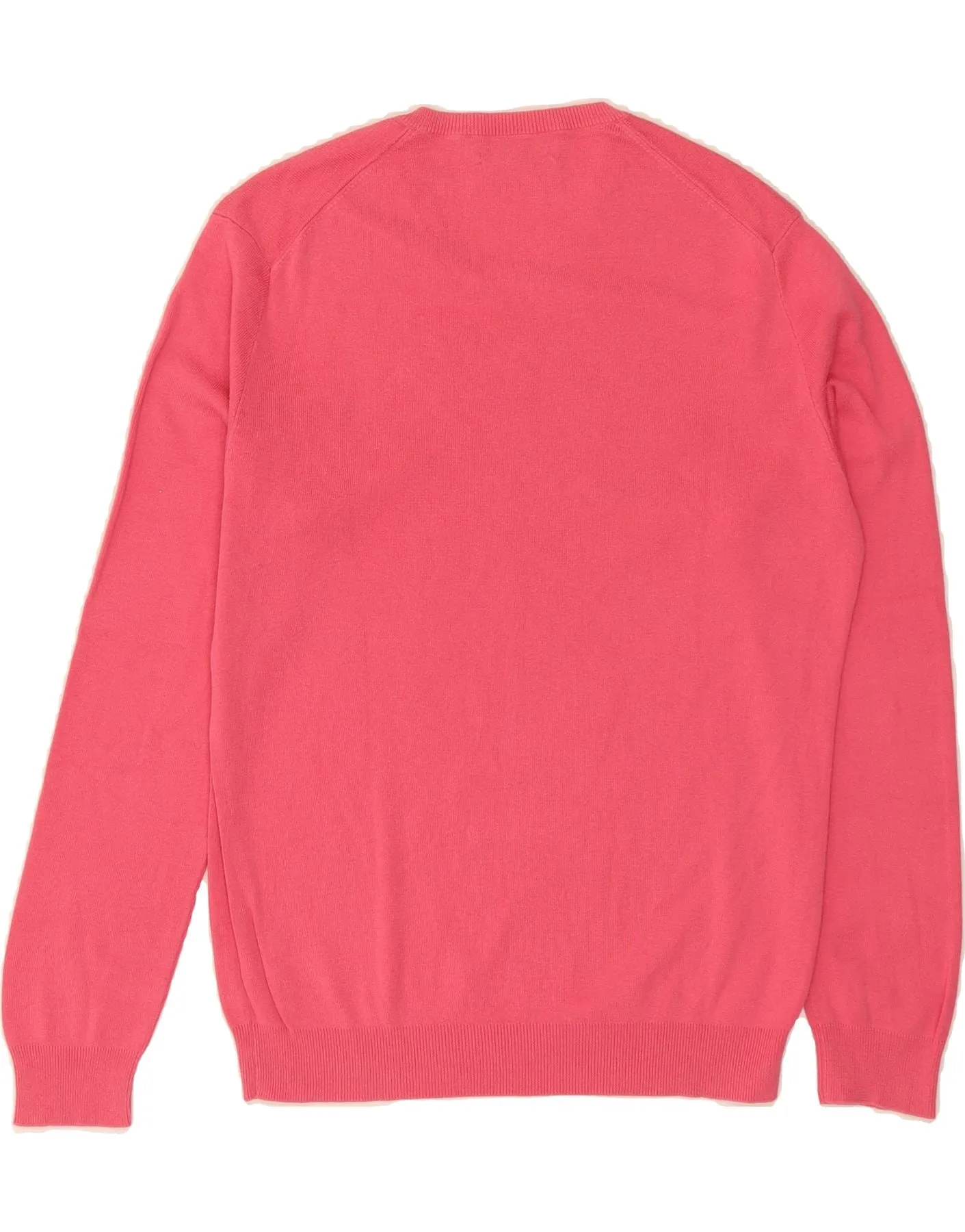 POLO RALPH LAUREN Mens V-Neck Jumper Sweater Small Pink