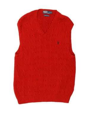 POLO RALPH LAUREN Mens Vest Tank Top Large Red Cotton