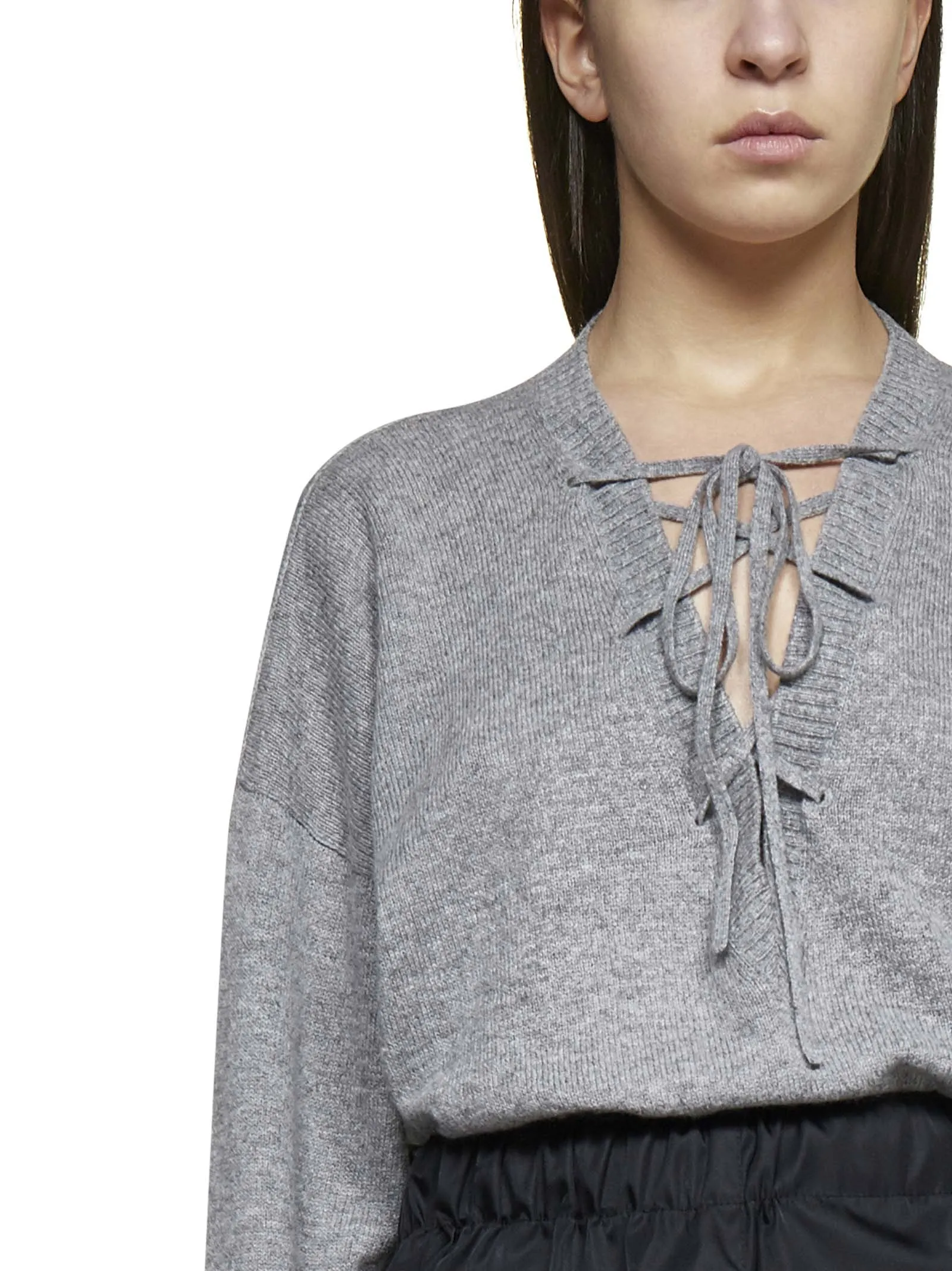 Prada Drawstring V-Neck Jumper