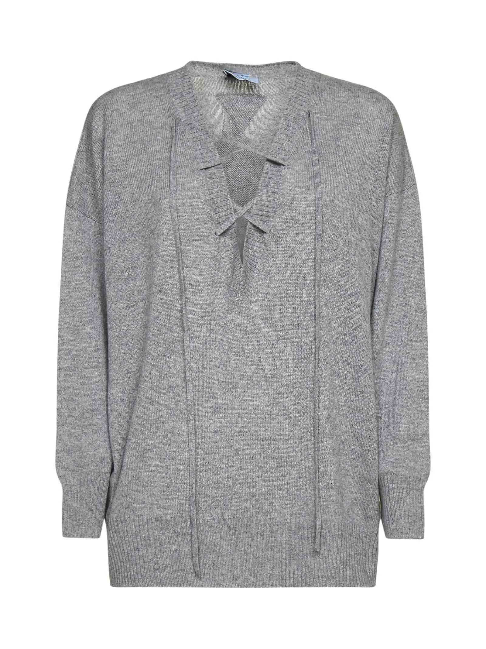 Prada Drawstring V-Neck Jumper