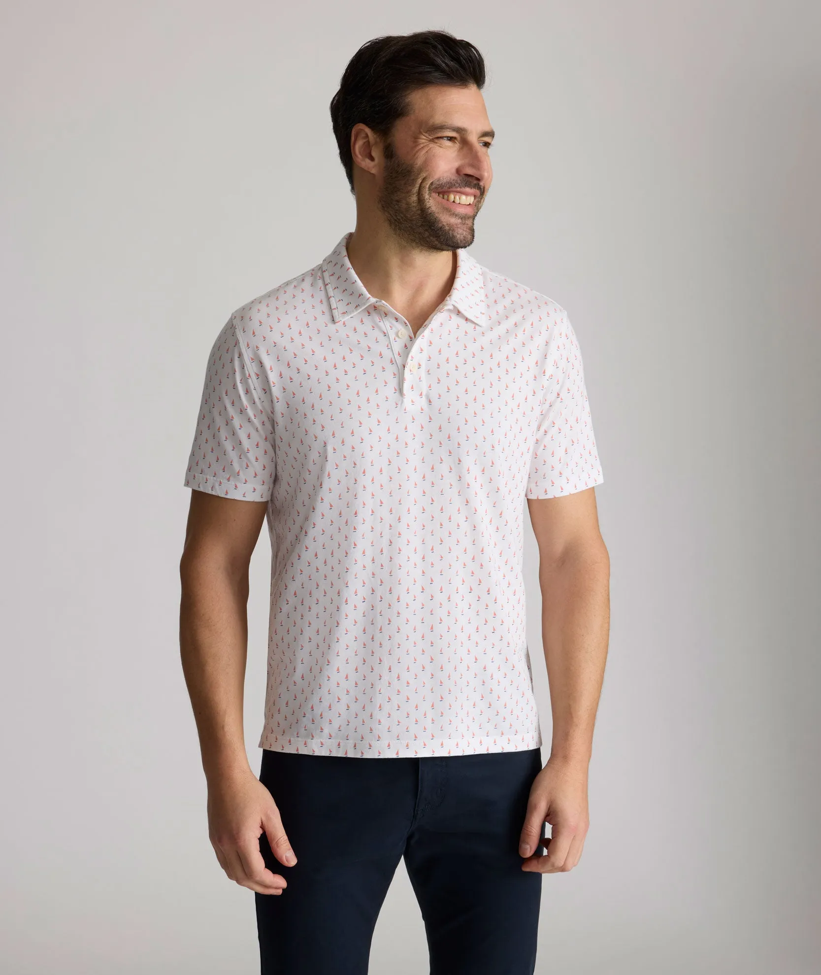 Printed Jersey Performance Polo