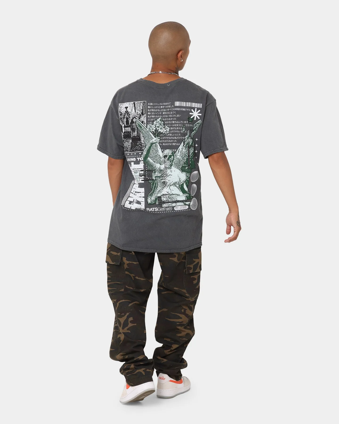 Rats Get Fat Expire Vintage T-Shirt Off Black