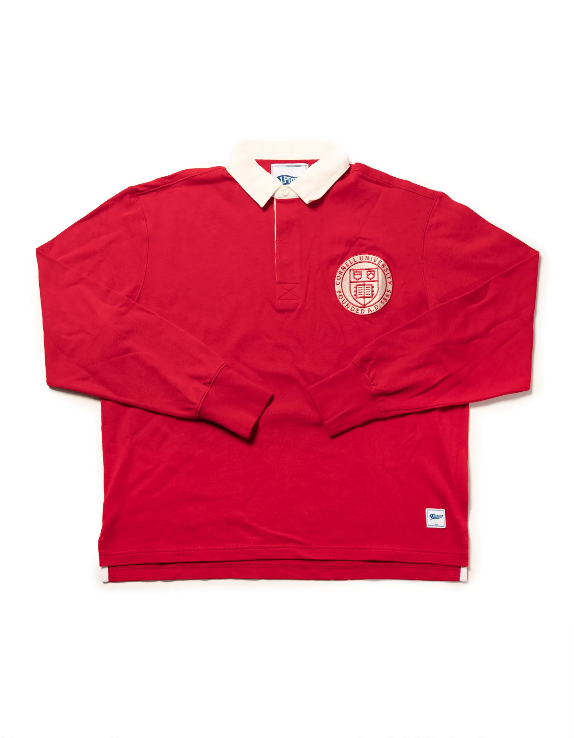 RED CORNELL CREST RUGBY SHIRT