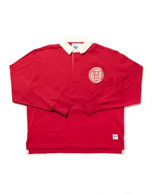RED CORNELL CREST RUGBY SHIRT