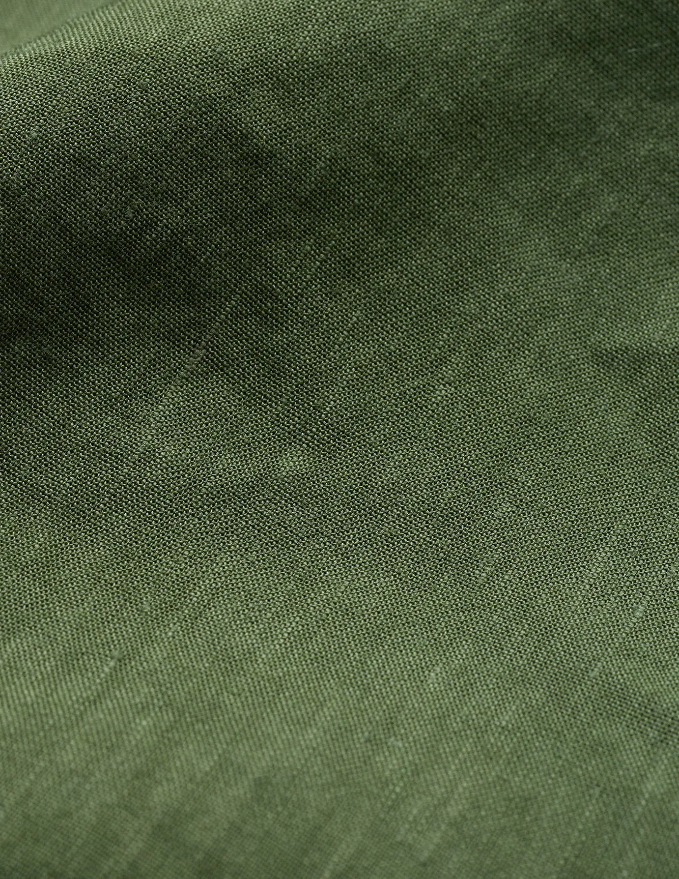Refined Linen Long Sleeve Shirt Clover Green
