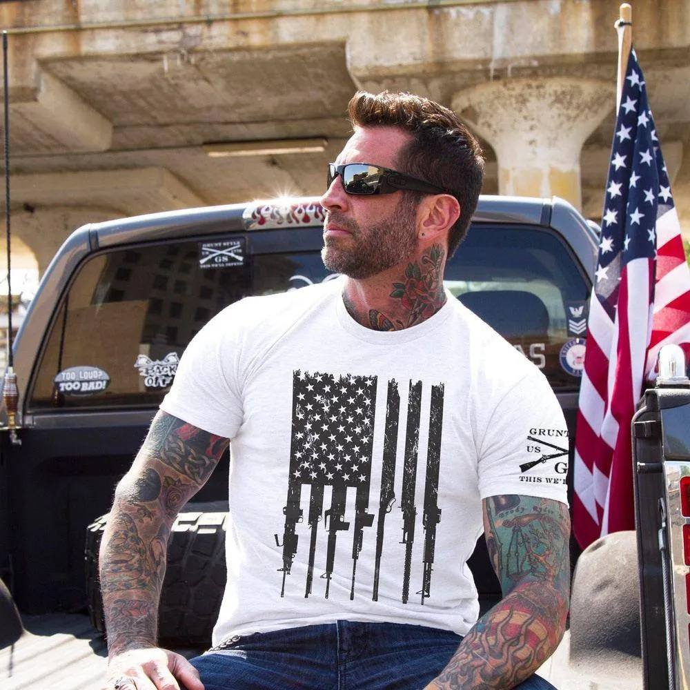Rifle Flag T-Shirt - White