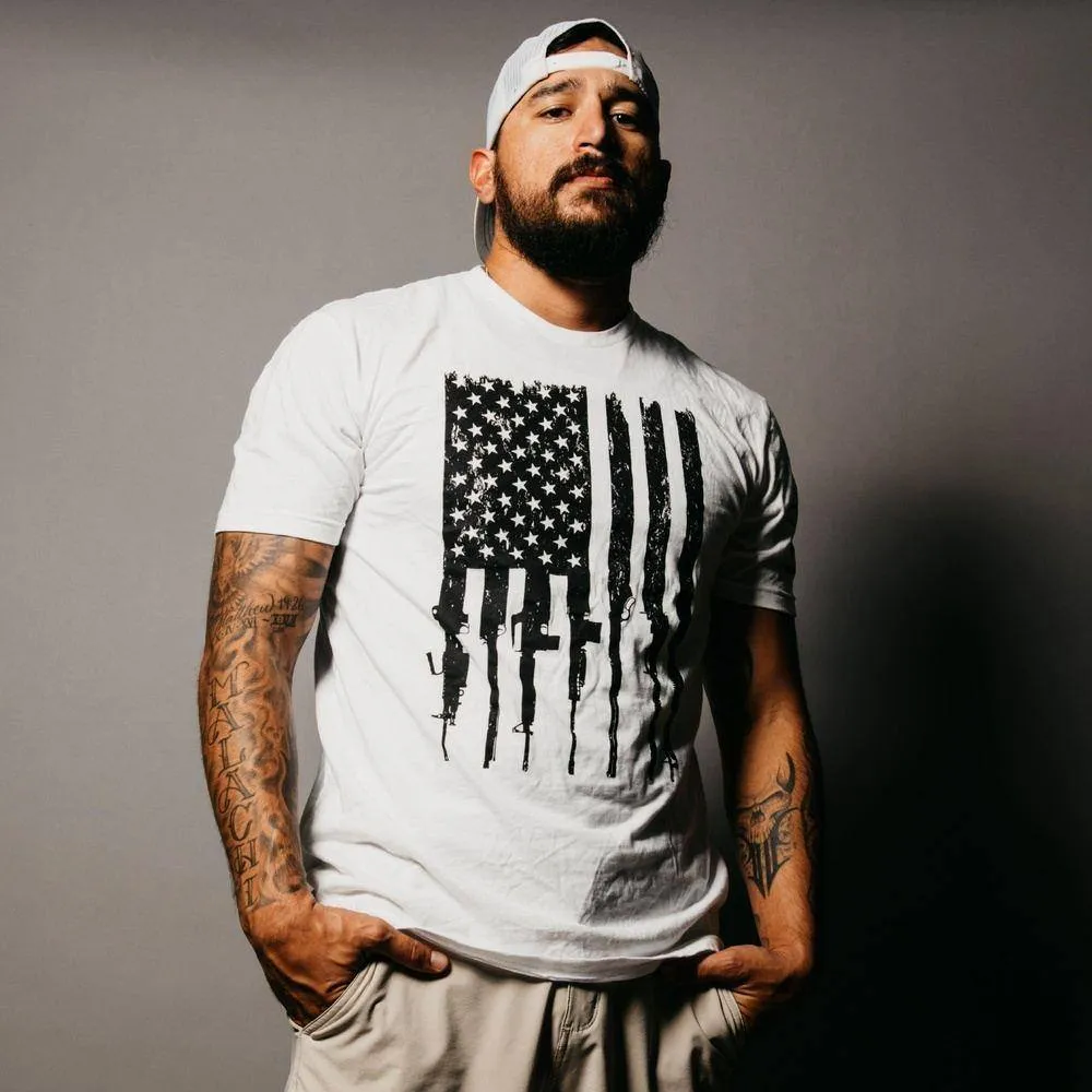 Rifle Flag T-Shirt - White