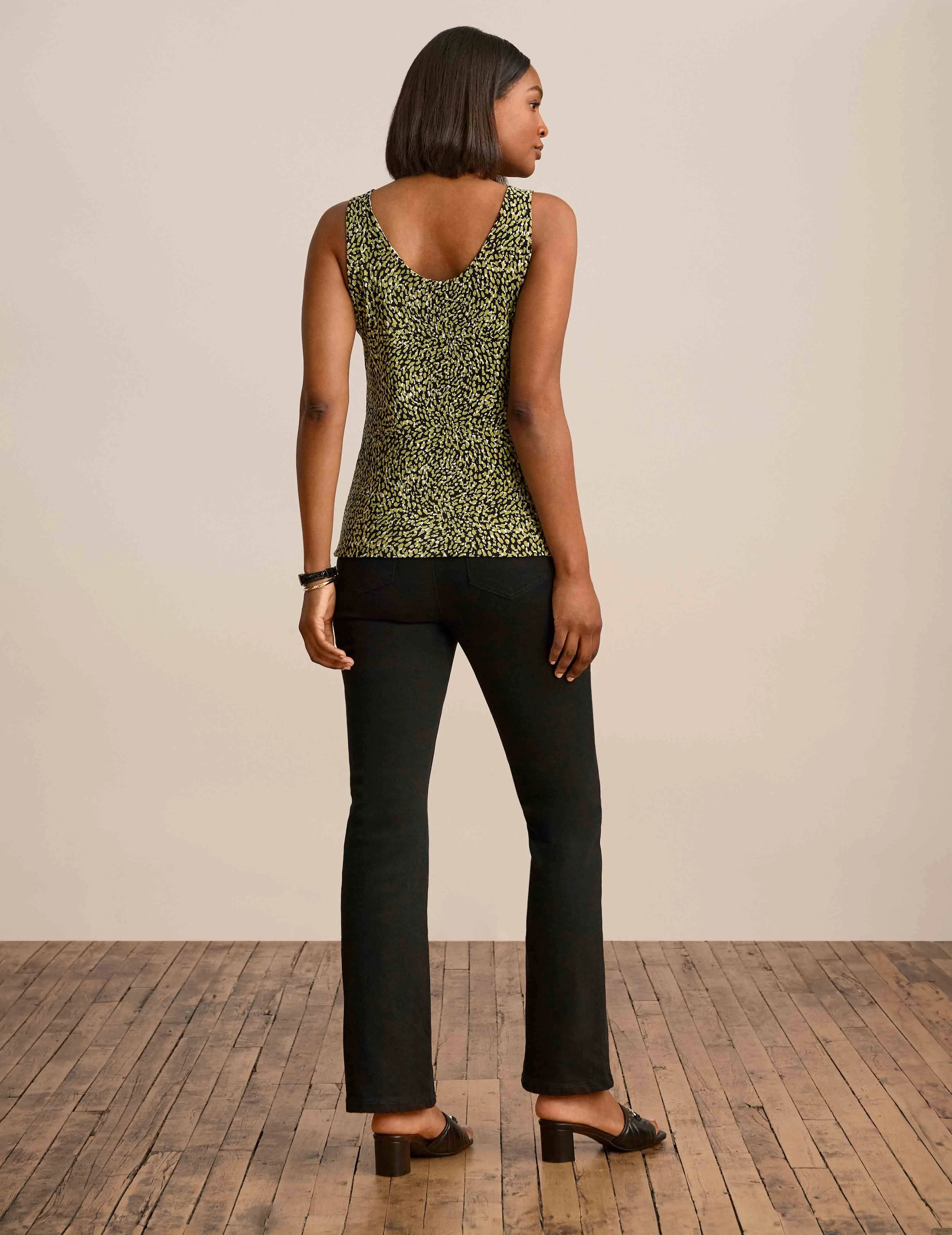 Rounded V-Neck Tank Top - Sale