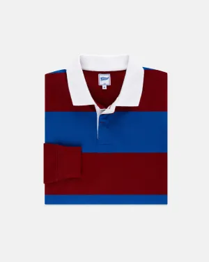 ROYAL BLUE/BURGUNDY STRIPE RUGBY SHIRT