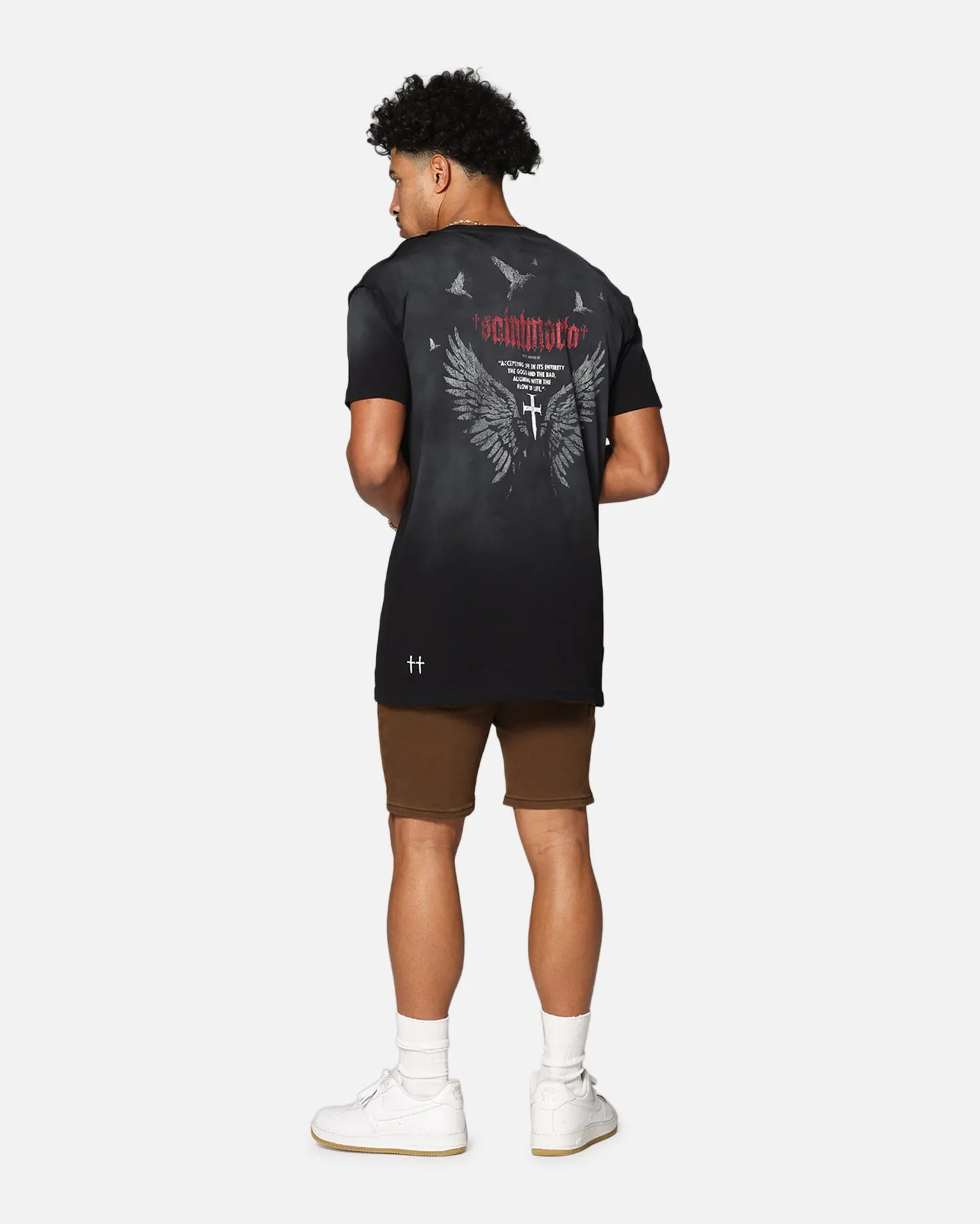 Saint Morta Amorfati Lafayette T-Shirt Sunfade Black