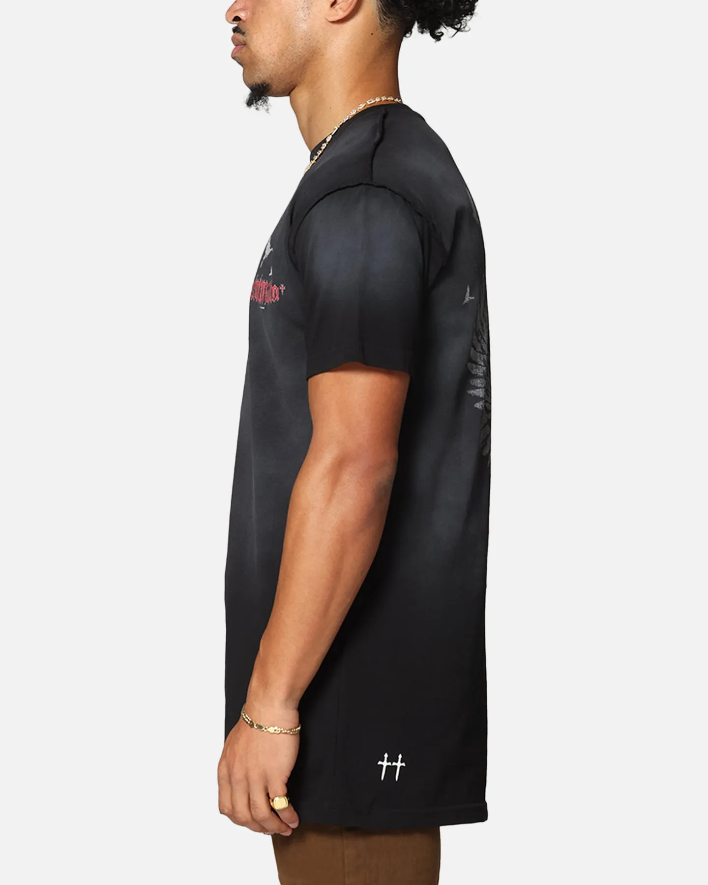 Saint Morta Amorfati Lafayette T-Shirt Sunfade Black