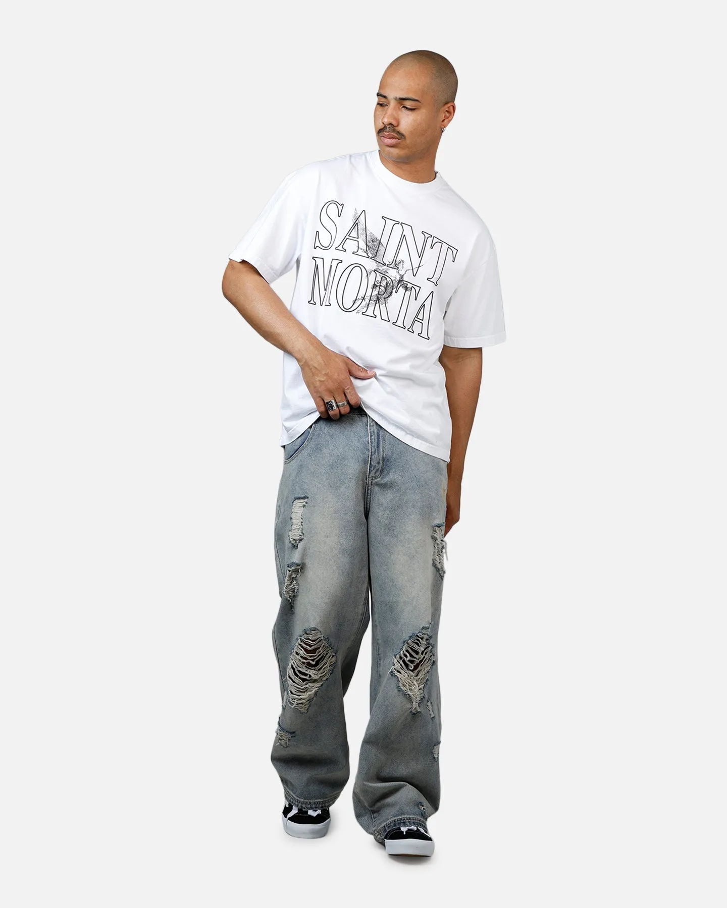 Saint Morta Angelic Drop Shoulder T-Shirt White