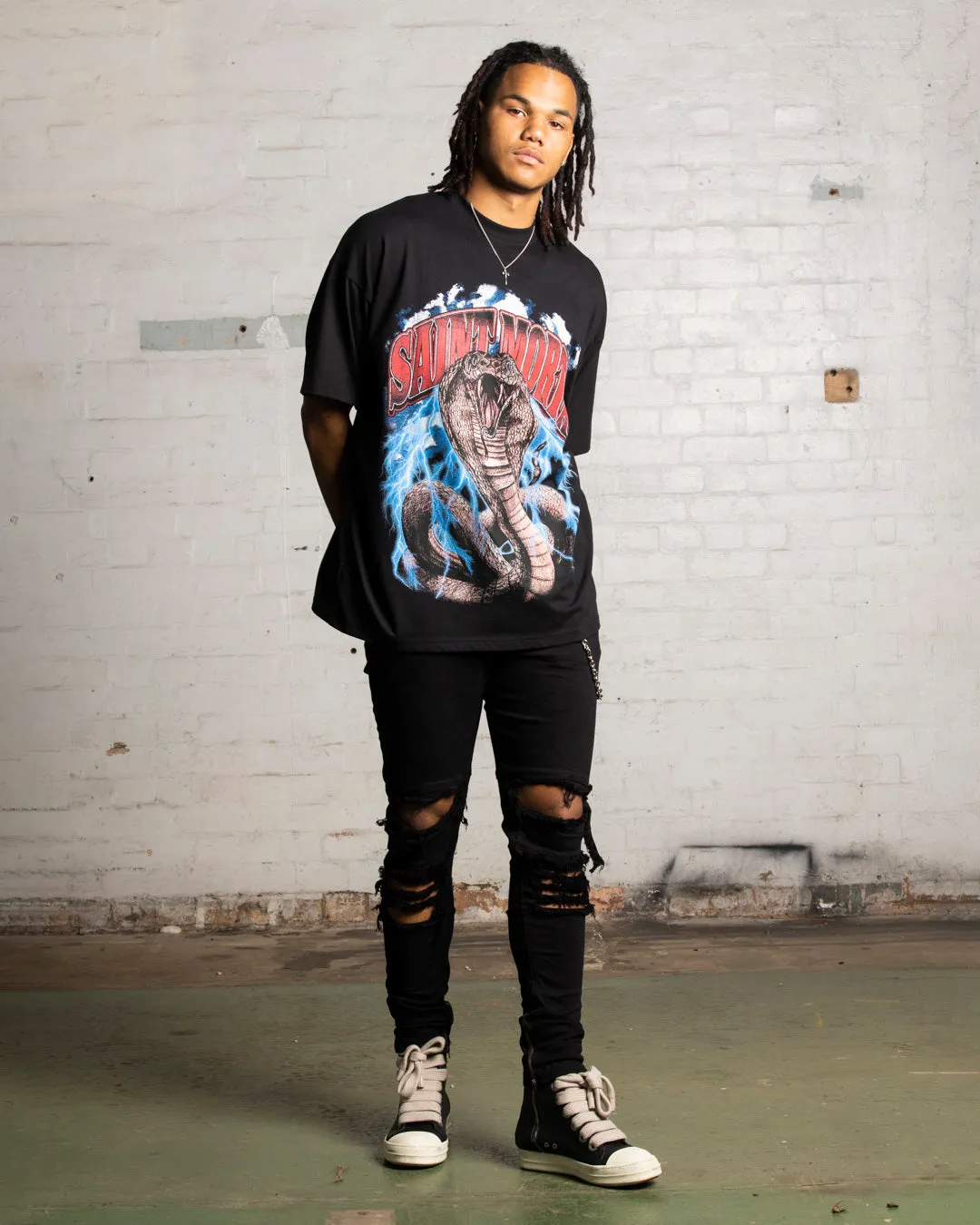 Saint Morta Cobra Boxy T-Shirt Black