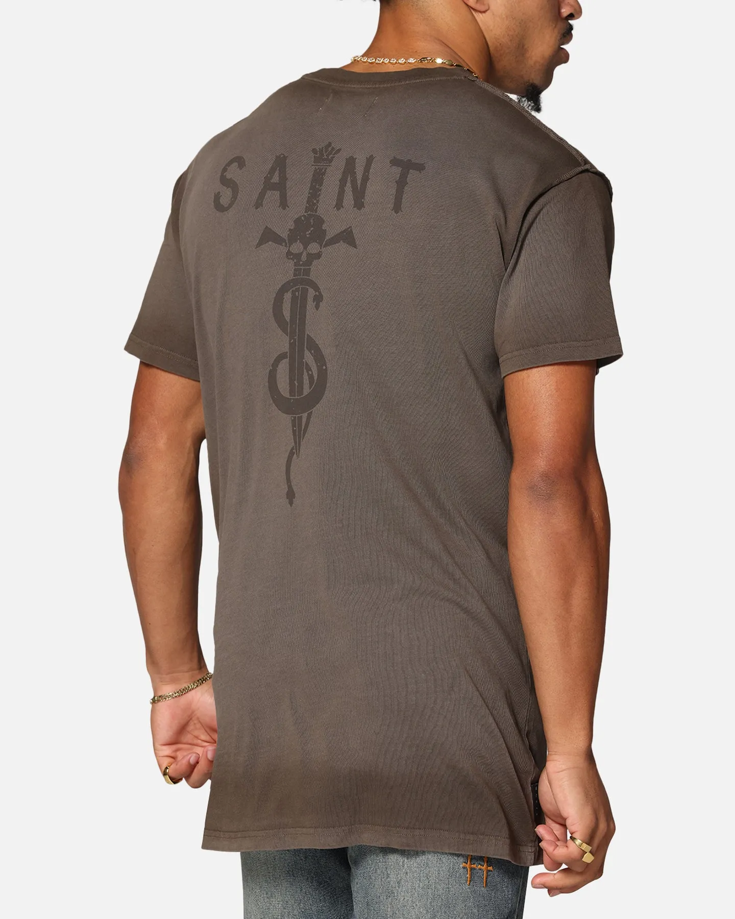Saint Morta Daggers Lafayette T-Shirt Contrast Brown