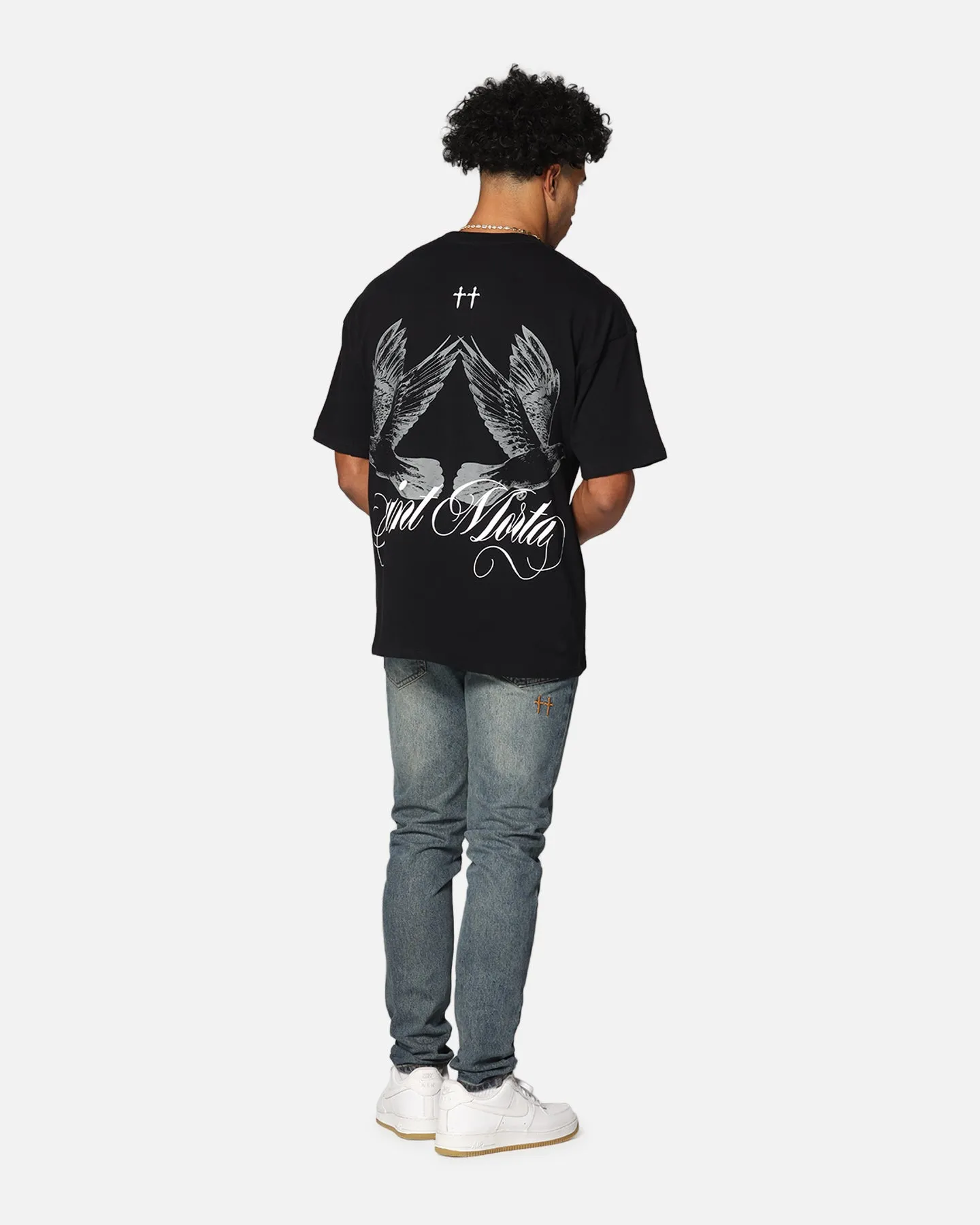 Saint Morta Dover Drop Shoulder T-Shirt Black