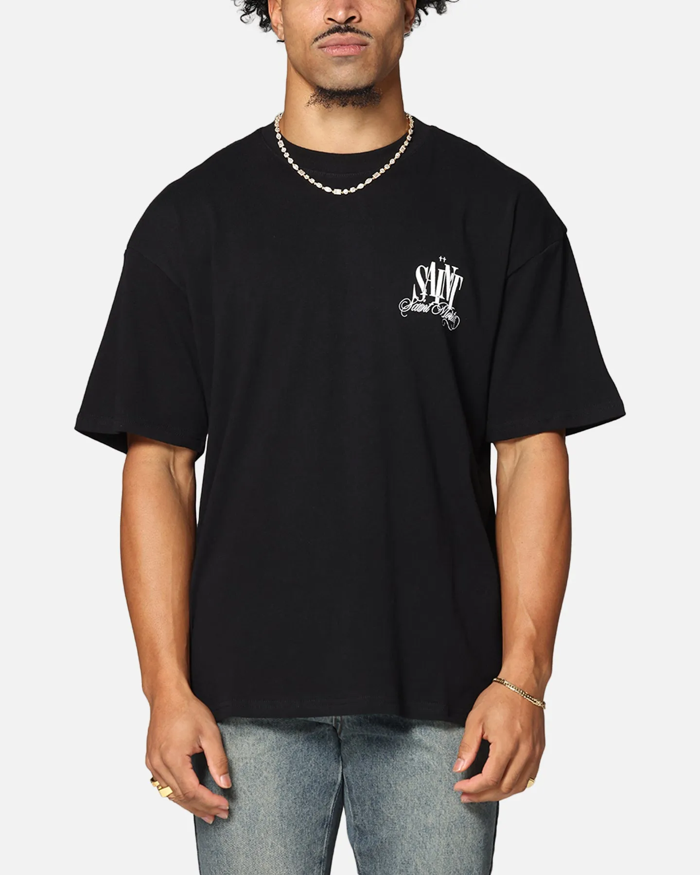 Saint Morta Dover Drop Shoulder T-Shirt Black
