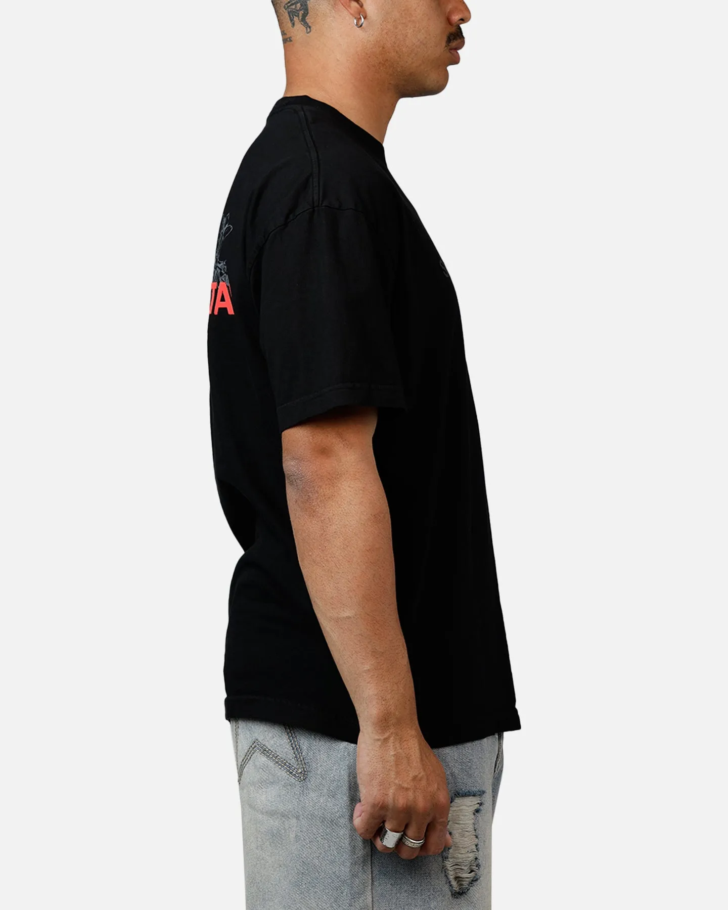 Saint Morta Memoriam Drop Shoulder T-Shirt Black
