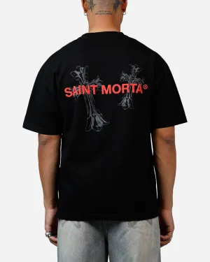 Saint Morta Memoriam Drop Shoulder T-Shirt Black
