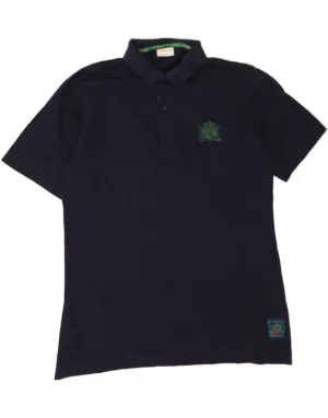SERGIO TACCHINI Mens Polo Shirt Large Navy Blue Cotton