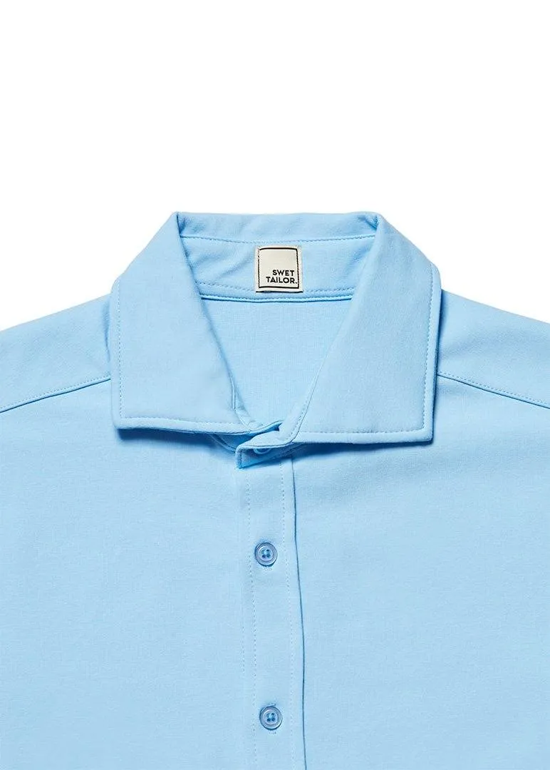 Short-Sleeve Polished Shirt | Light Blue