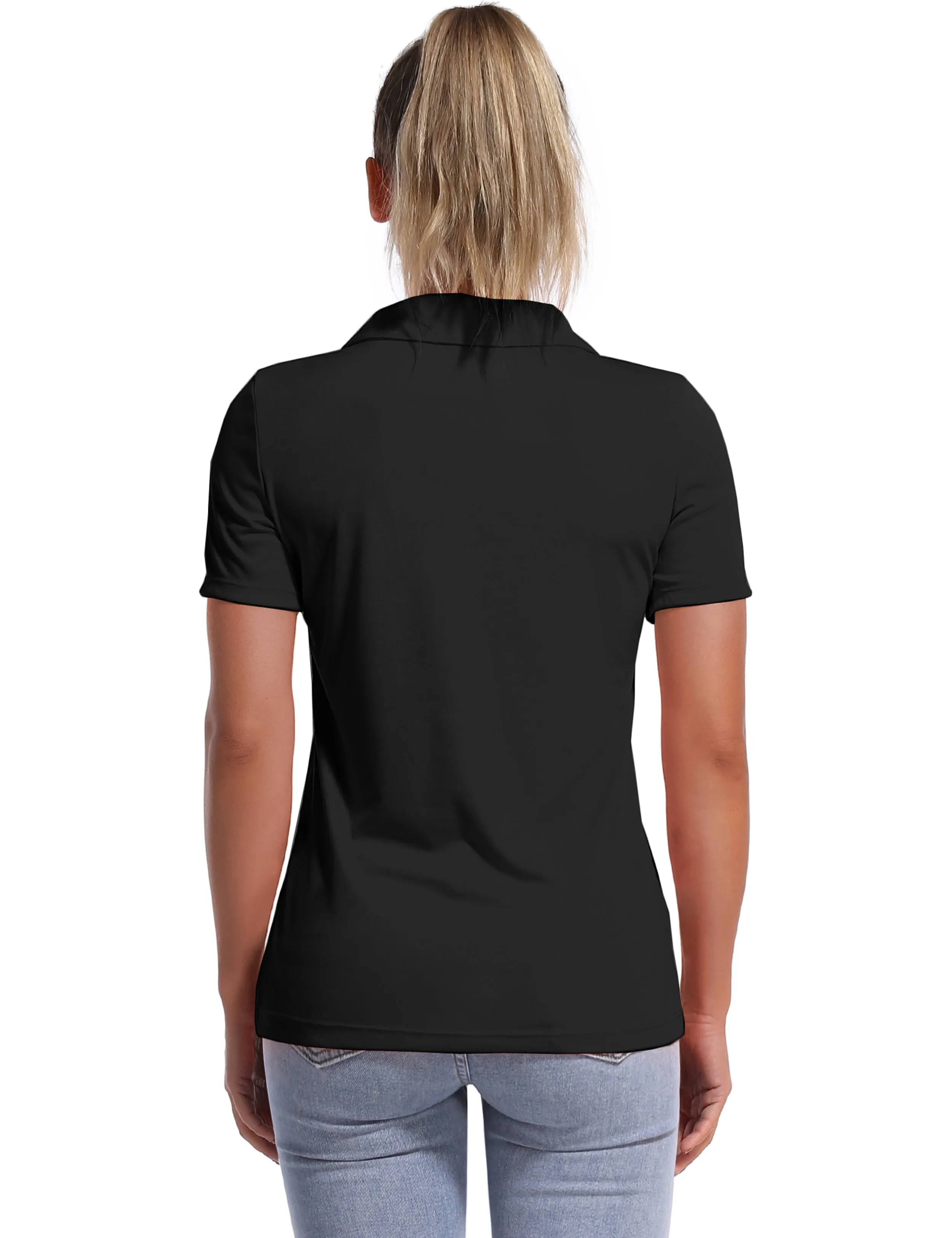 Short Sleeve Slim Fit Polo Shirt black_yoga