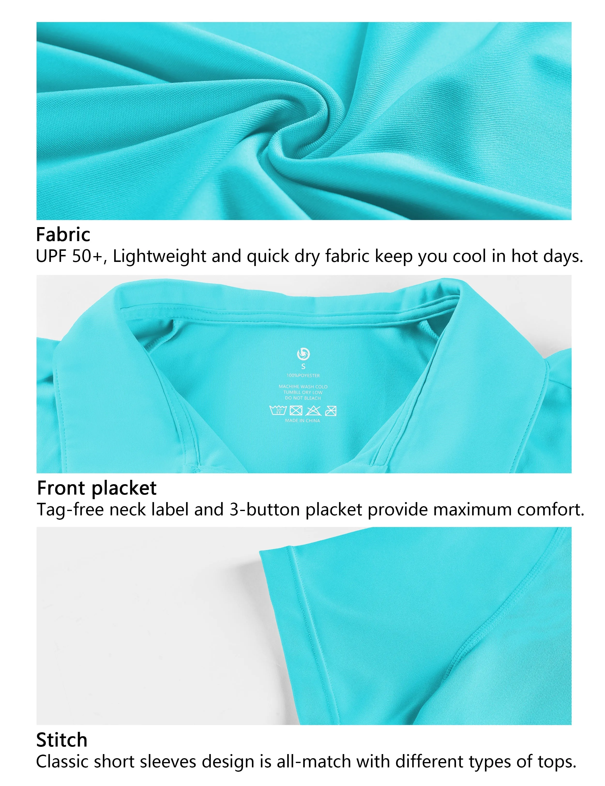 Short Sleeve Slim Fit Polo Shirt blue_Running